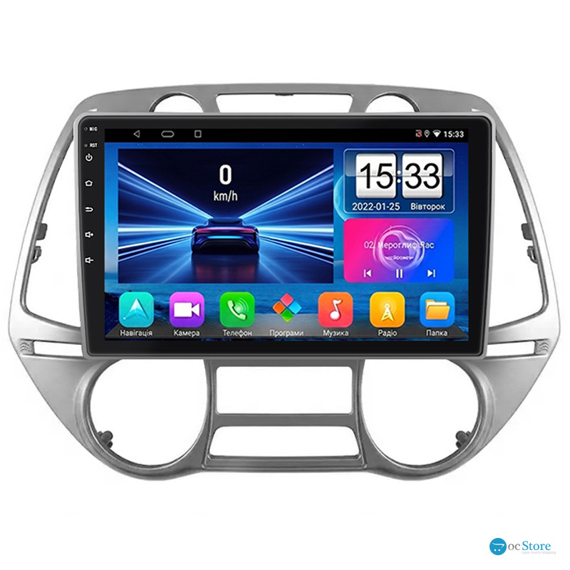 Штатная магнитола Lesko для Hyundai i20 I Auto A/C 2008-2012 экран 9" 1/16Gb Wi-Fi GPS Base