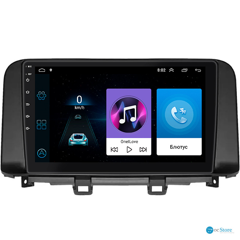 Штатная магнитола Lesko для Hyundai Kona I 2017-2020 экран 10" 1/16Gb Wi-Fi GPS Base