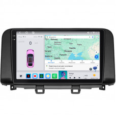 Штатная магнитола Lesko для Hyundai Kona I 2017-2020 экран 10" 4/64 QLED CarPlay 4G Wi-Fi GPS 360 Prime
