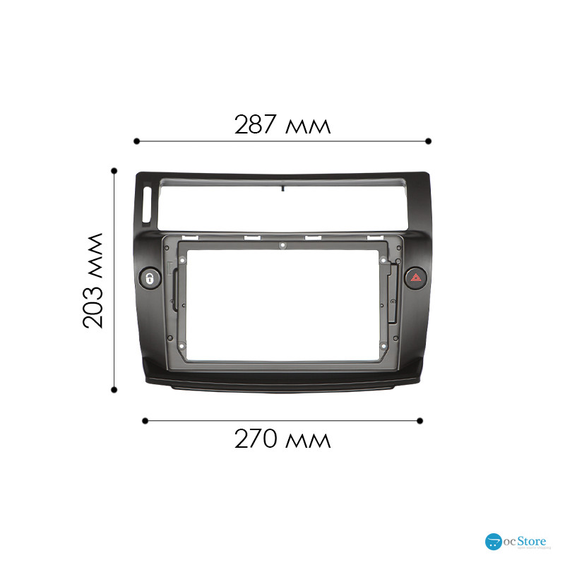 Переходная рамка Citroen C4 2004-2010 6346 9" Black