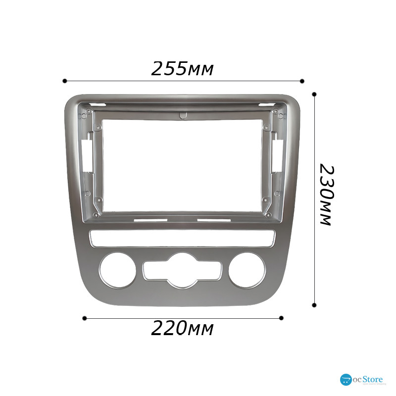 Переходная рамка Volkswagen Scirocco 2009-2014 Auto AC (7560) 9" Silver