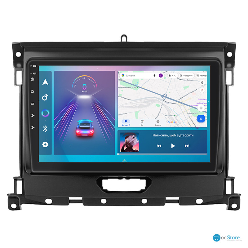 Штатная магнитола Lesko для Ford Ranger III Рестайлинг 2 2019-2023 экран 9" 4/64Gb CarPlay 4G Wi-Fi GPS Prime