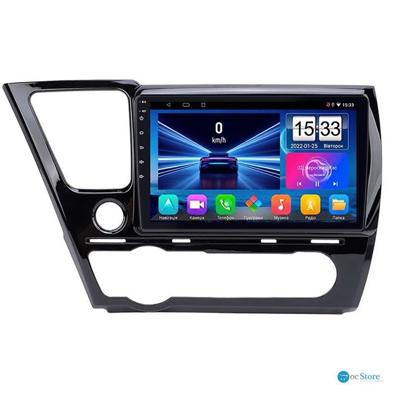 Штатная магнитола Lesko для Honda Civic IX Рестайлинг ver. 2 2013-2017 экран 9" 2/32Gb Wi-Fi GPS Base