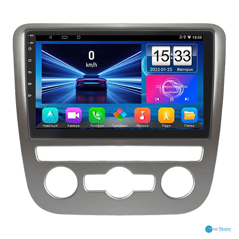Штатная магнитола Lesko для Volkswagen Scirocco R I Auto A/C 2009-2014 экран 9" 2/32Gb Wi-Fi GPS Base