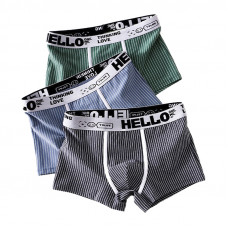 Набор мужских трусов боксеров PC3221 Gray/Green/Blue из 3 шт  2XL
