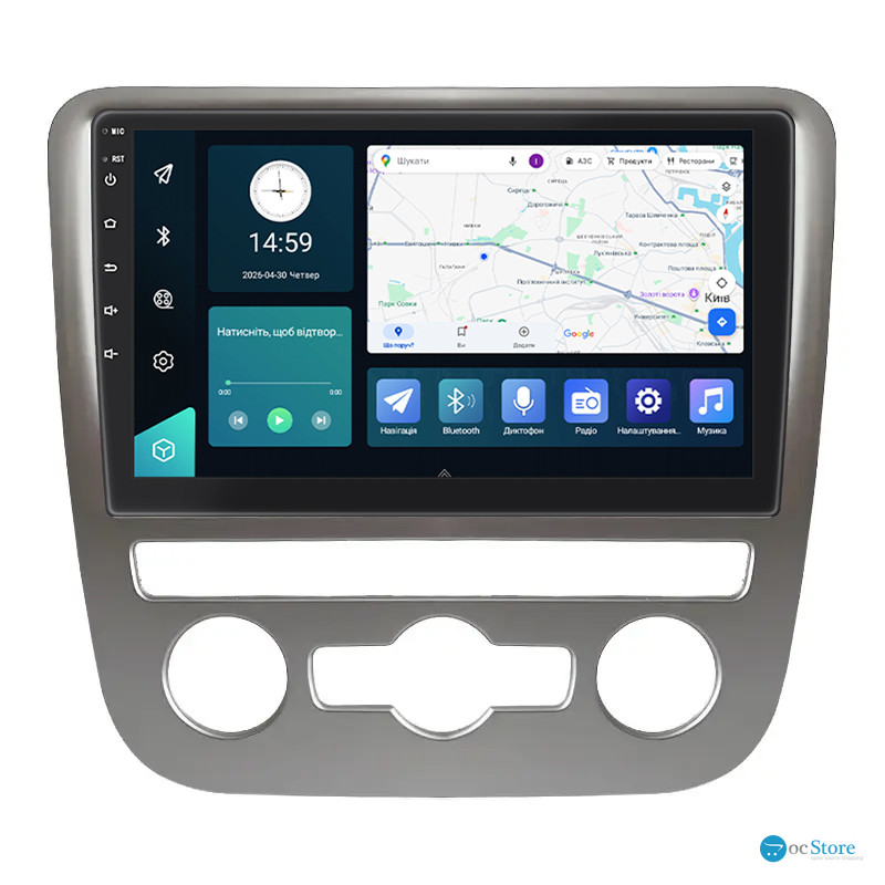 Штатная магнитола Lesko для Volkswagen Scirocco III Auto A/C 2008-2014 экран 9" 6/128Gb 4G Wi-Fi GPS Top