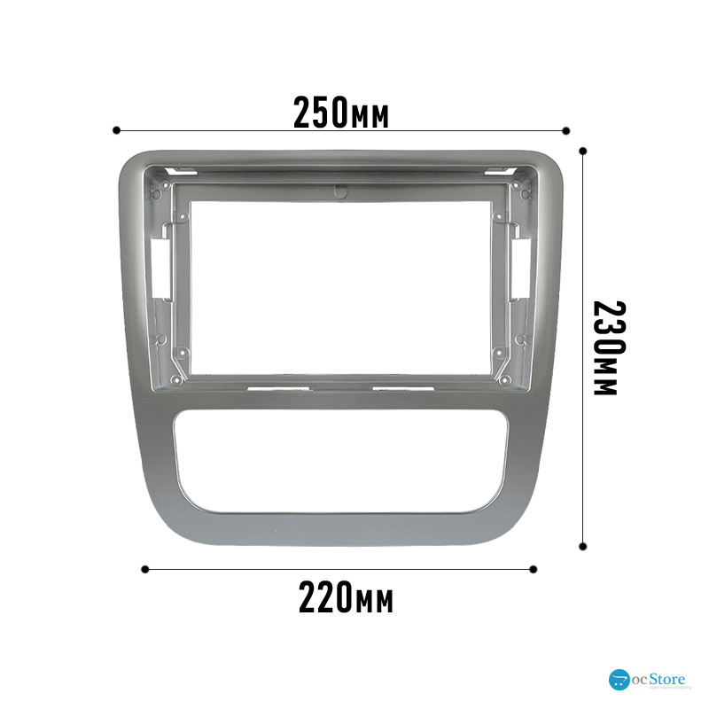 Переходная рамка Volkswagen Scirocco 2009-2014 Manual AC (7560) 9" Silver