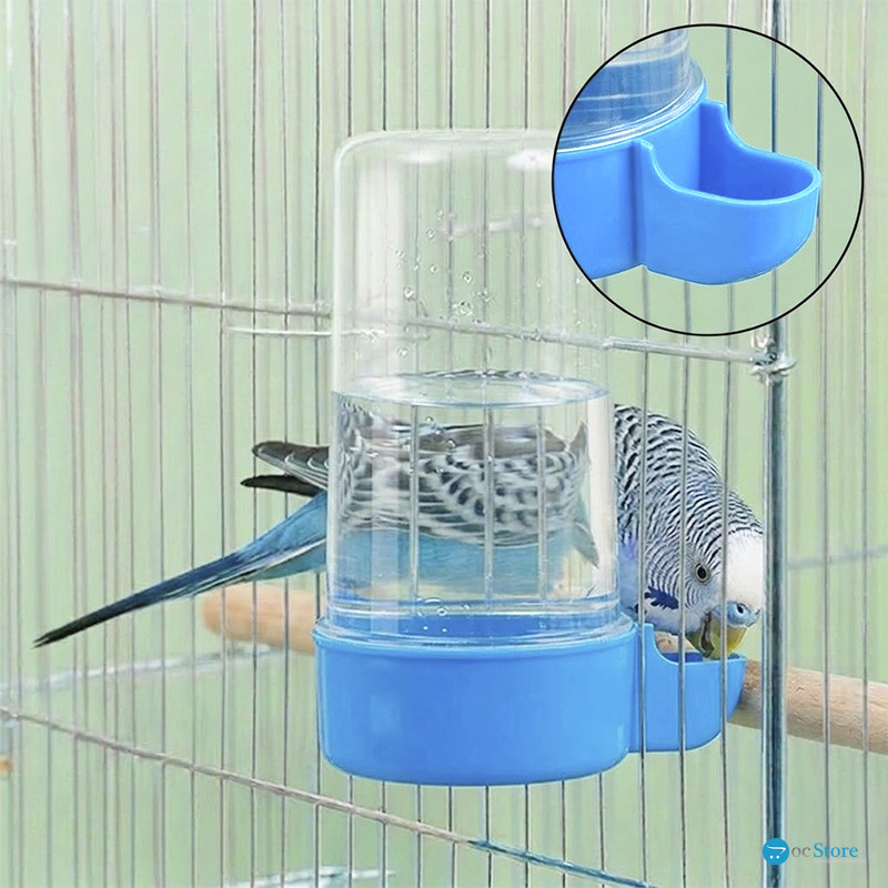Кормушка-поилка N058011 для попугаев 200 мл пластиковая Blue