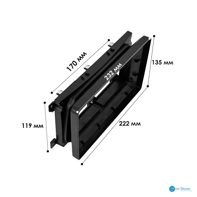 Переходная рамка Ford 2007+ universal (FR 148N) 7177 9" Black