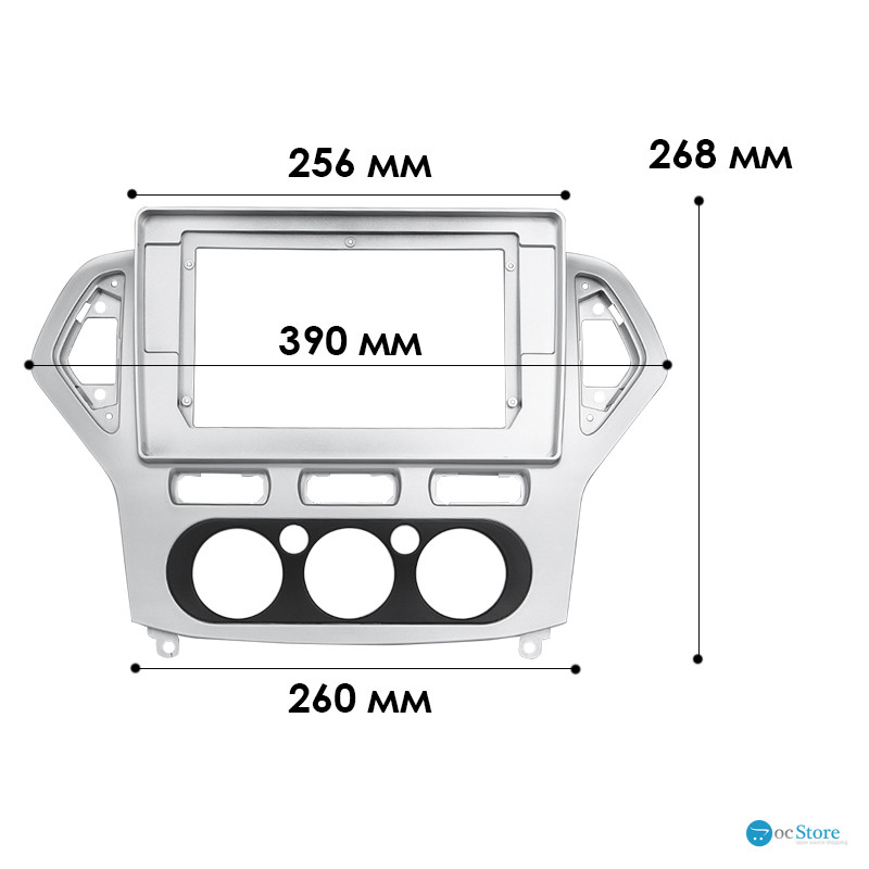 Переходная рамка Ford Mondeo 2007-2010 (1234-109) 10.1"