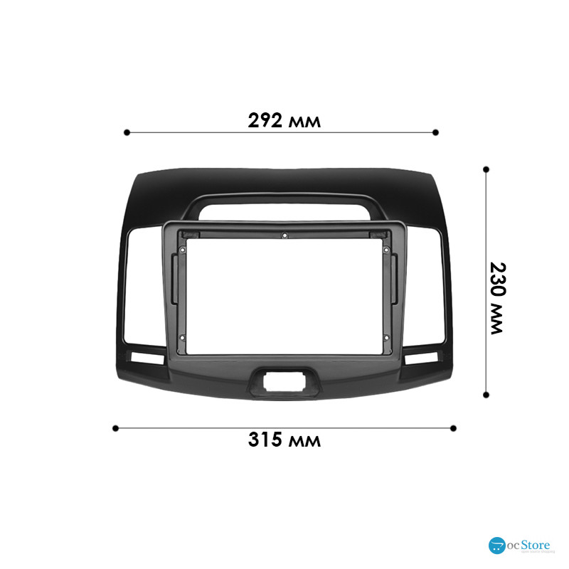 Переходная рамка Hyundai Elantra (HD) Avante (HD) 2006-2010 (3692) 9"
