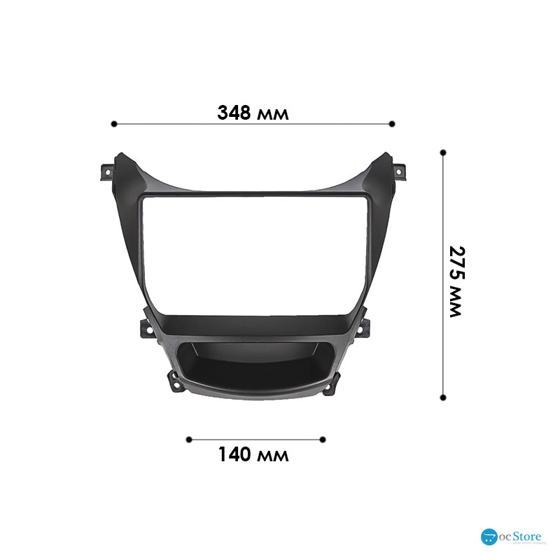 Переходная рамка Hyundai Elantra (MD) 2014-2016 Avante (MD) 2013-2015 (6654) 9"