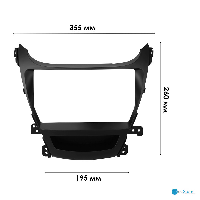 Переходная рамка Hyundai Elantra (MD) 2014-2016 Avante (MD) 2013-2015 (7121) 9"