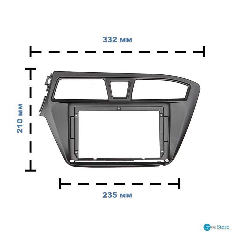 Переходная рамка Hyundai i20 2014-2018 (7441) 9"