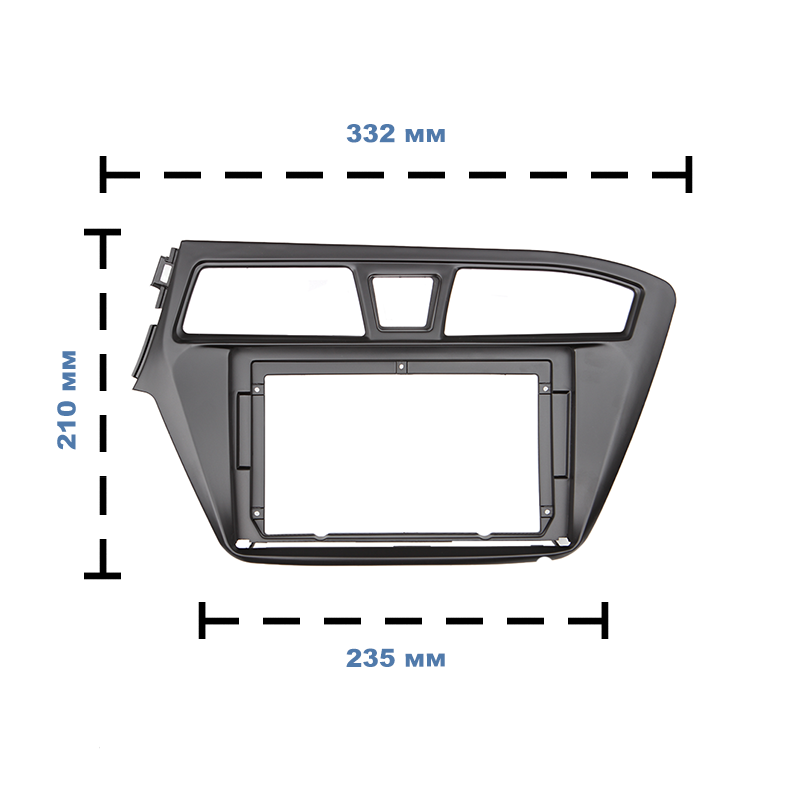 Переходная рамка Hyundai i20 2014-2018 (7441) 9"