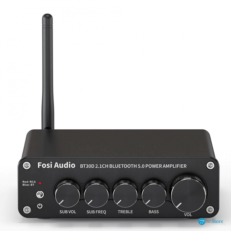 Підсилювач звуку Fosi Audio BT30D black + блок живлення 24V. Bluetooth 5.0, 2x50W+100W