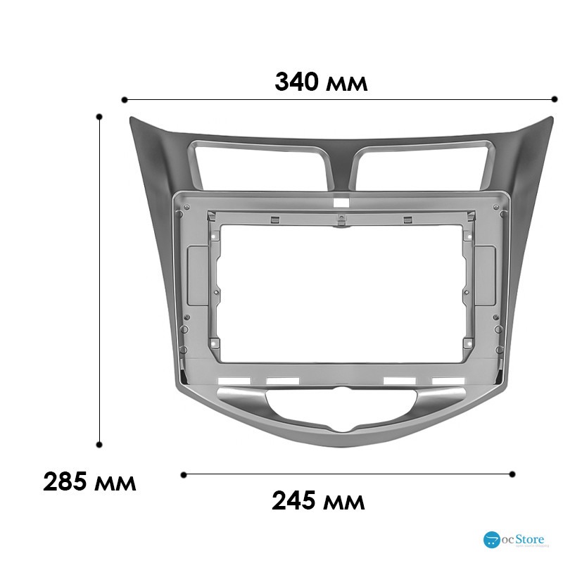 Переходная рамка Hyundai Solaris Accent 2010-2017 Dodge Attitude 2011-2014 (3021) 10.1"