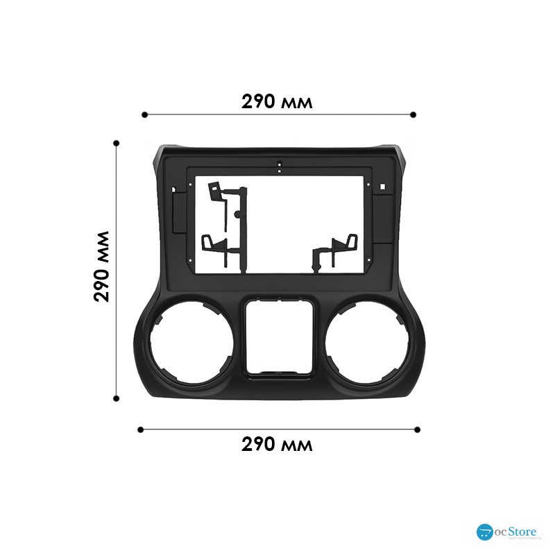 Переходная рамка Jeep Wrangler 2010-2017 (6944) 10"