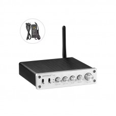 Підсилювач звуку AIYIMA A03 silver + блок живлення 24V. Bluetooth 5.0, AUX, 50Wx2+100W (TPA3116)
