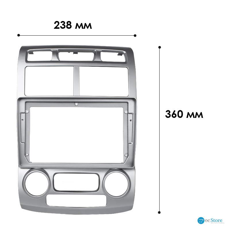 Переходная рамка Kia Sportage 2005-2010 (7085)  9" Silver