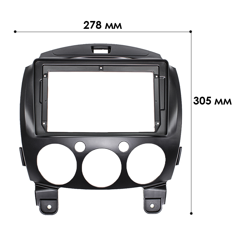 Переходная рамка Mazda 2 2007-2014 (5304) 9" Black