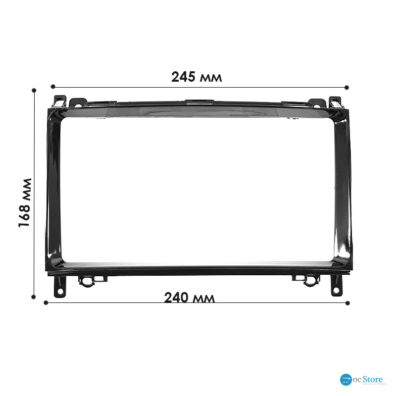 Переходная рамка Mercedes-Benz A-klasse W169 04-12 B-klasse W245 05-11 Vito W639 06-14 Viano W639 06-14 (BE 028N) 9" Black