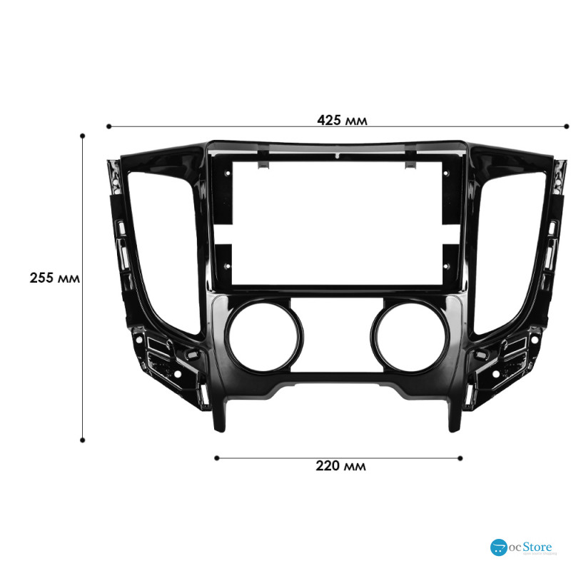 Переходная рамка Mitsubishi L200 2015+ Pajero Sport 2015-2019 (3690) 9"