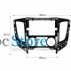Переходная рамка Mitsubishi L200 2015+ Pajero Sport 2015-2019 (3690) 9"