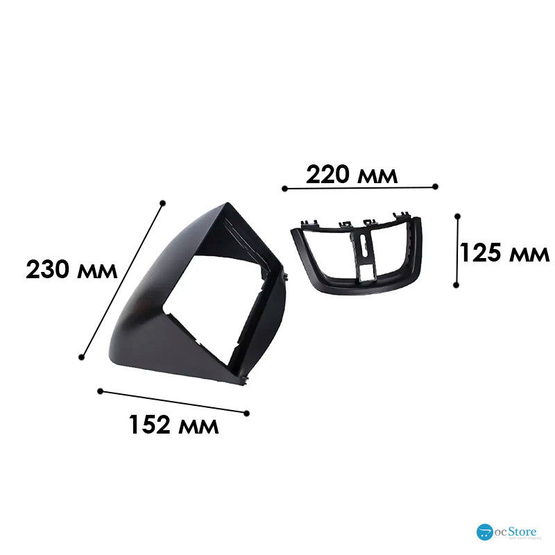 Переходная рамка Peugeot 207 2006-2015 (6869) 9" Black