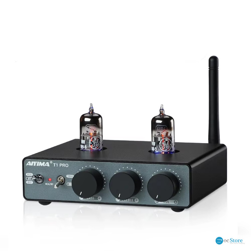 Передпідсилювач звуку AIYIMA T1 Pro black + блок живлення 12V. Bluetooth 5.1