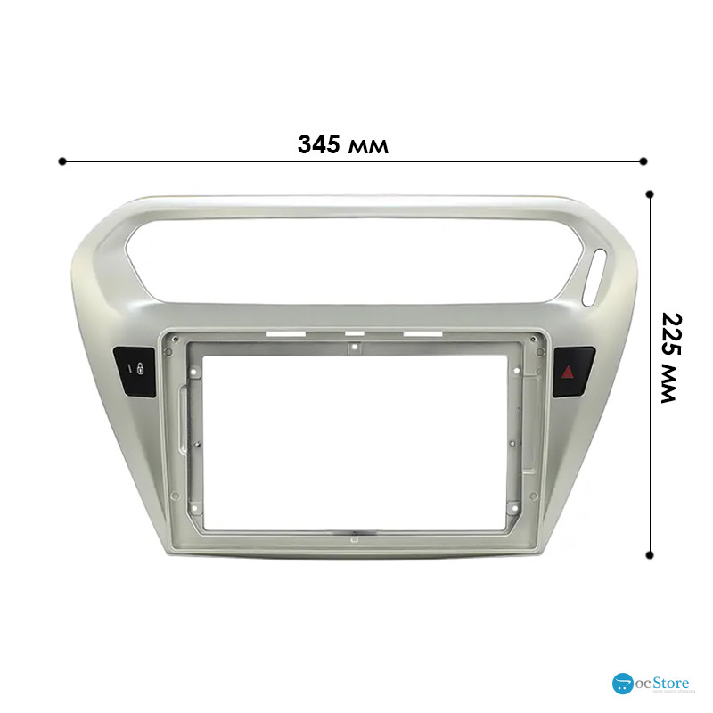 Переходная рамка Peugeot 301 2012-2016/Citroen Elysee 14-17 (TK 0070) 9" Silver