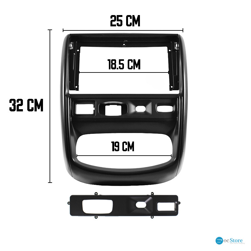 Переходная рамка Renault Duster 2010-2015 (F-6696) 9" Black