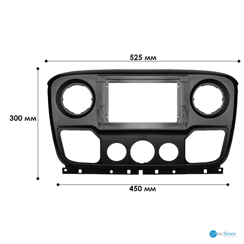 Переходная рамка Renault Master 2010-2019 Opel Movano (B) 2010-2019 Nissan NV400 2010-2019 10.1"