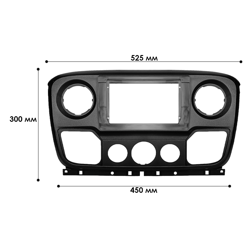 Переходная рамка Renault Master 2010-2019 Opel Movano (B) 2010-2019 Nissan NV400 2010-2019 10.1"