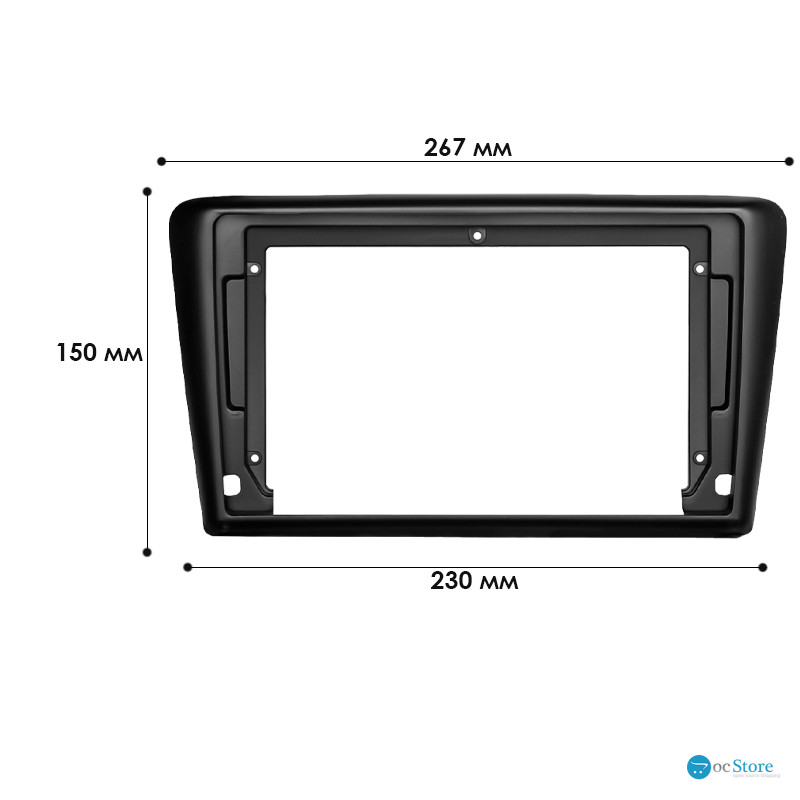 Переходная рамка Skoda Rapid Spaceback 2014-2019 (7216) 9"