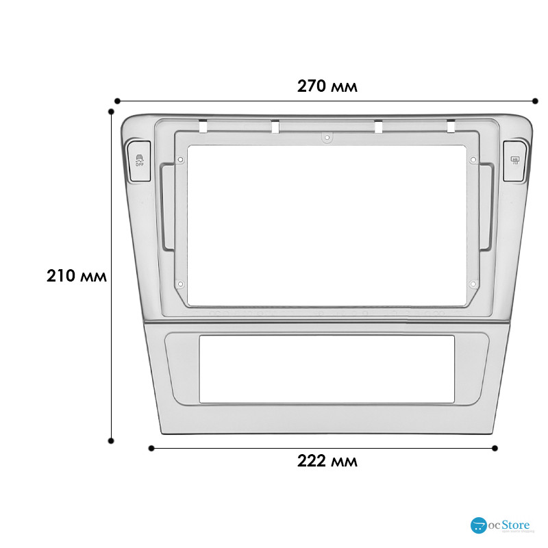Переходная рамка Skoda SuperB 2001-2008 (7589) 9"