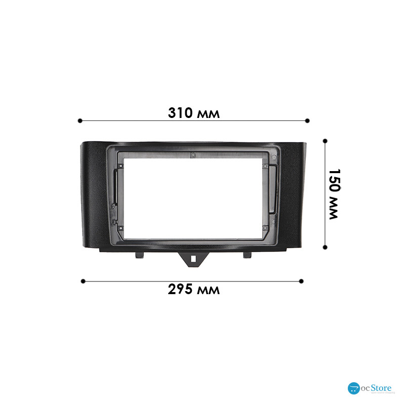 Переходная рамка Smart ForTwo 2011-2017 (7078) 9"