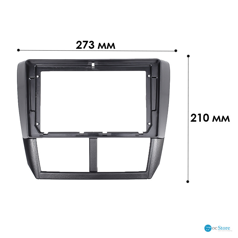 Переходная рамка Subaru Forester 2008-2012 Impreza 2007-2012 (6875) 9" Black