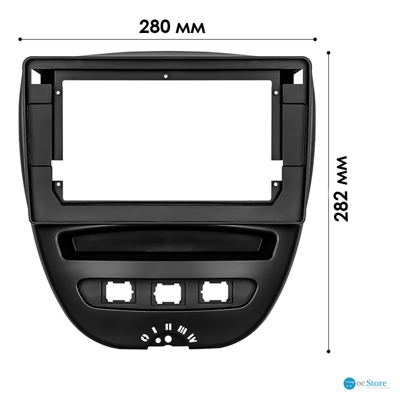 Переходная рамка Toyota Aygo 2005-2014 Citroen C1 2005-2014 Peugeot 107 2005-2014 (TO 207T) 7197 10.1"