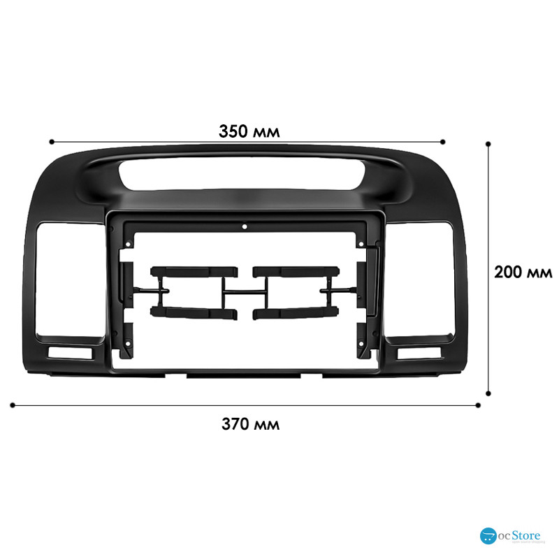 Переходная рамка Lesko 9" для Toyota Camry (ACV30) 2001-2006 (TO 200N) 6507 Black