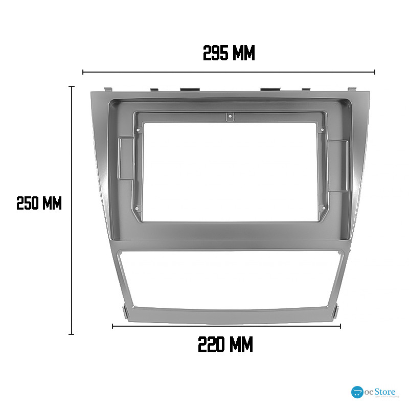 Переходная рамка Toyota Camry Aurion Daihatsu Altis 2006-2011 (TO 182T) 10.1" Silver