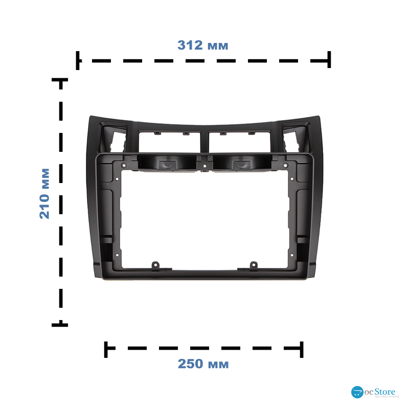 Переходная рамка Toyota Yaris 2005-2010 Vitz 2005-2010 Platz 2005-2010 (2373) 9"