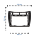 Переходная рамка Toyota Yaris 2005-2010 Vitz 2005-2010 Platz 2005-2010 (2373) 9"