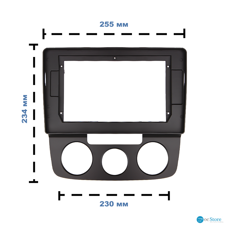 Переходная рамка Volkswagen Jetta 2005-2009 Golf 2003-2008 Manual AC (6881) 10.1"