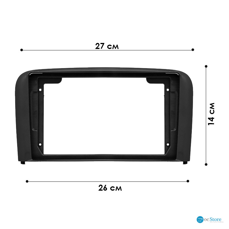 Переходная рамка Volvo S80 (VO 011N) 2001-2006 (7239) 9" Black