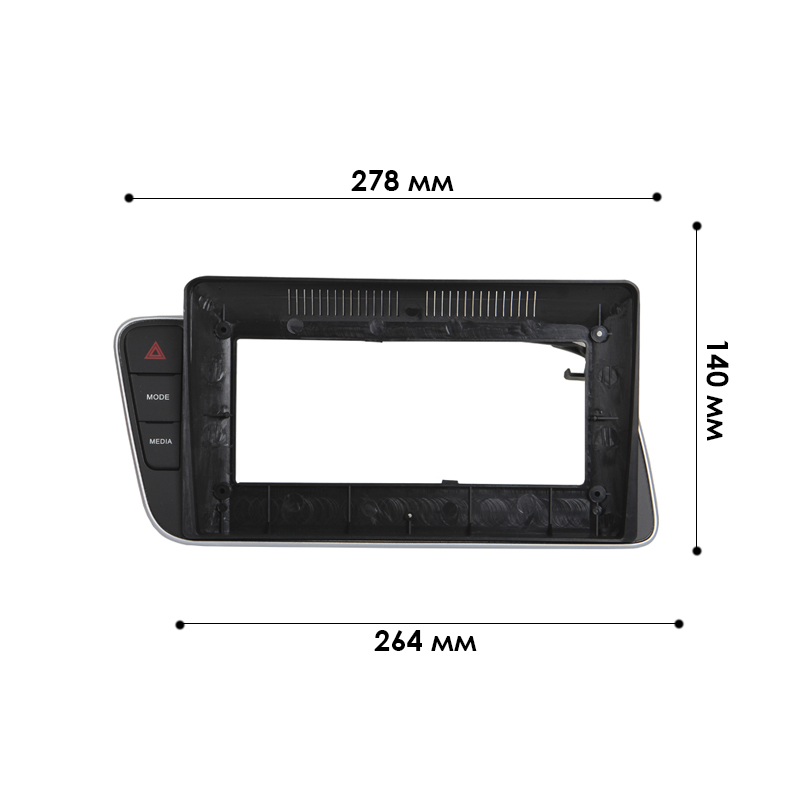Штатный комплект переходная рамка с проводкой Audi Q5 2008-2017 (базовая комплектация) CAN-BUS (1234-357) 9"
