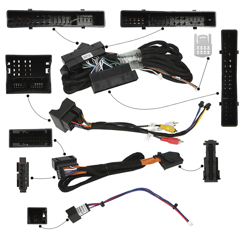 Штатный комплект переходная рамка с проводкой Audi Q7 4L 2006-2010 (1234-328) 9" + canbus