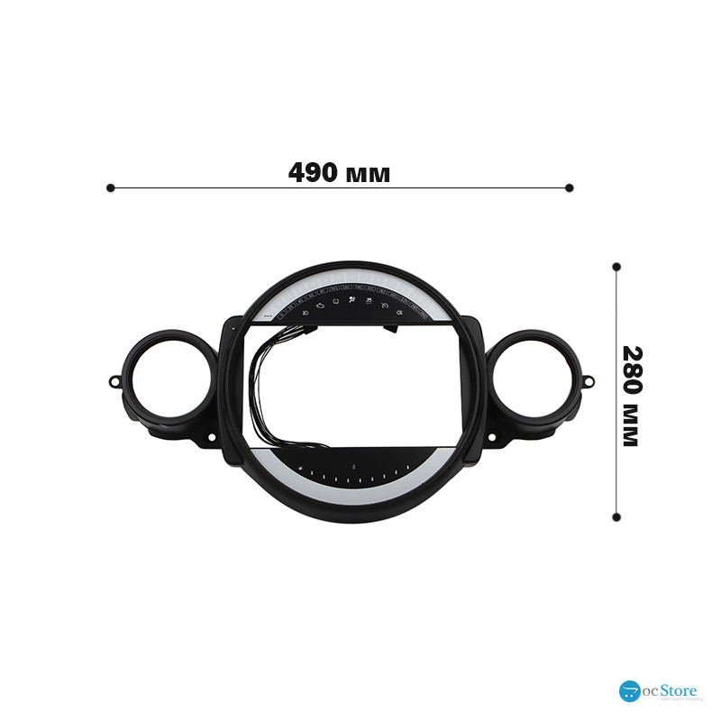 Штатный комплект переходная рамка BMW Mini 2007-2015 (1234-320) 9" + адаптер питания