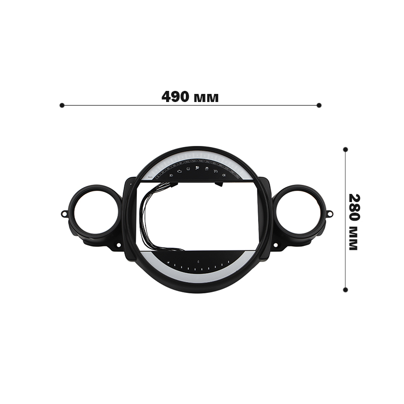 Штатный комплект переходная рамка BMW Mini 2007-2015 (1234-320) 9" + адаптер питания