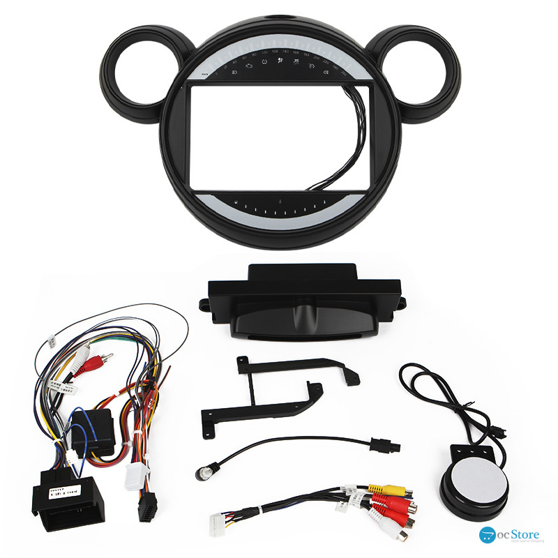 Штатный комплект переходная рамка BMW Mini 2010-2016 (1234-321) 9" + адаптер питания